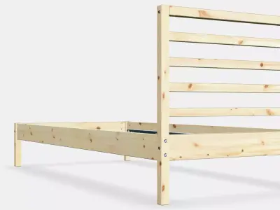 TARVA Bed frame 1 Low-poly 3D model