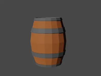 Wooden Furniture Pack Low-poly 3D model