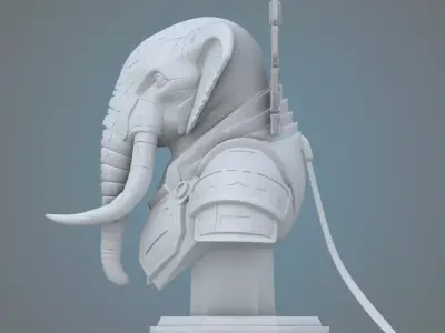Sci-Fi Mechanical Elephant Sculpture PM-26 3D print model