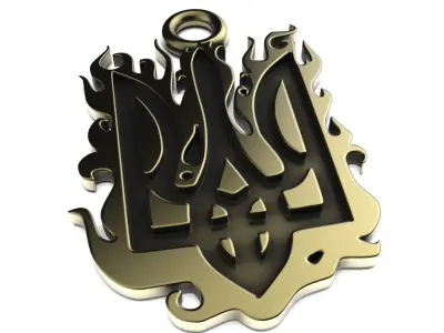 ukrainian trident patriot Free 3D print model