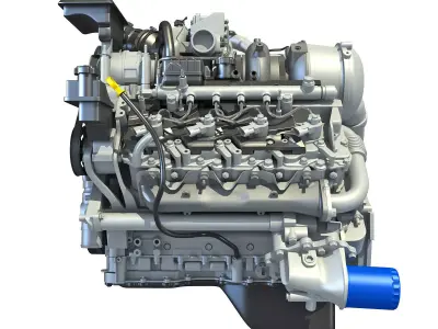 V8 Turbo Engine Models 3D model