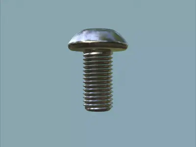 Steel Stained M10 Bolt Allen Dome 3D model