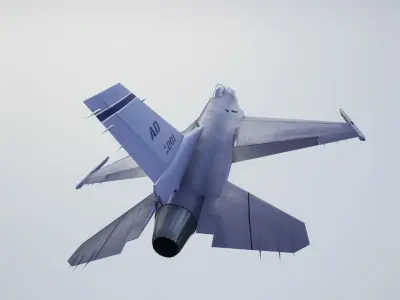 Animated Jet fighter f-16 falcon low poly Low-poly 3D model