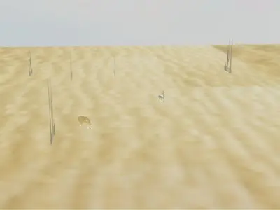Desert Animal Scene Free 3D model