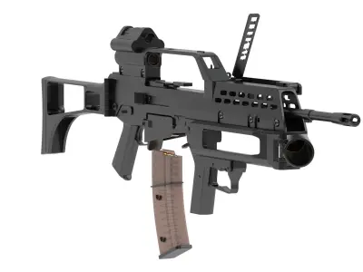 Heckler Koch AG36 Grenade launcher 3D model