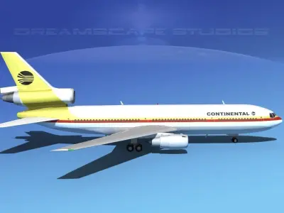 Douglas DC-10 Continental 1 3D model
