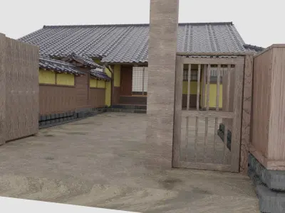Actual Samurai house 18C in Japan 3D model