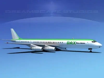 Douglas DC-8-63F BAX Global 3D model