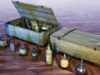 Ultimate Grenade Pack  10 Assets Low-poly 3D model