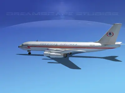 Boeing 707 American Airlines 1 3D model