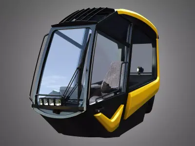 Driving Cabin - Ponsse Scorpionking Forestry 3D model