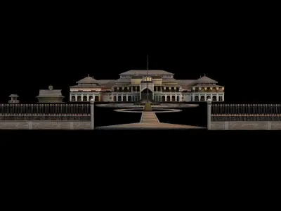 Istana Maimun Medan maimoon palace Low-poly 3D model