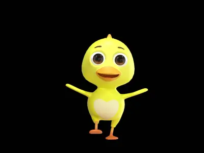Baby Duck - Stylized 3D Model Low-poly 3D model
