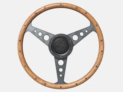Vintage Ship Wheel 3D model