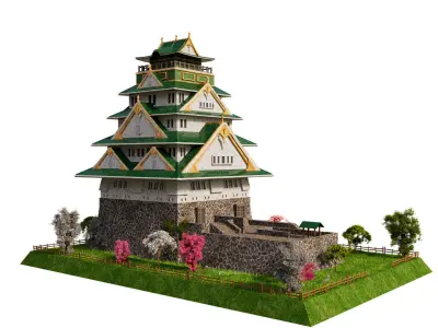 Osaka Castle 3D model