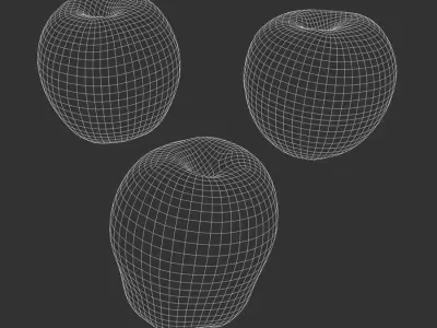  Assorted Apples Fruit Food Model 