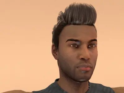 African Male 01 Low-poly 3D model