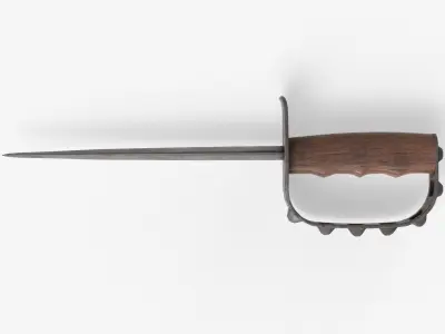 M1917 Trench Knife dirt finish Low-poly 3D model