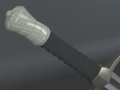 High Poly Sword Model 3D model