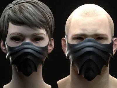 Mask cover mask - COVID - 2 types 3D print model