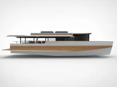 River Restaurant yacht 3D model