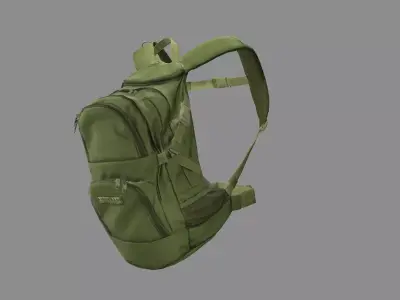 Backpack Camping Handle bag 07 Low-Poly 3D Model 3D model
