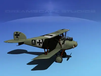 Albatross D III Fighter V16 3D model