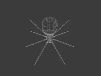 Black widow spider 3d model Free 3D model