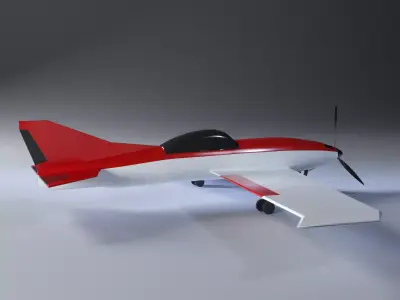 Toy airplane  Low-poly 3D model
