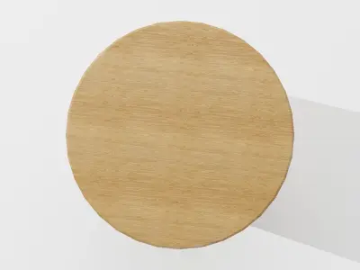Wooden Round Side Table  Free low-poly 3D model