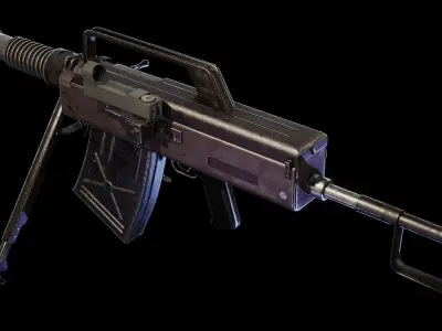 Ukrainian RG-1 Grenade Launcher Low-poly 3D model