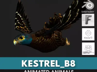 Kestrel B8 Low-poly 3D model