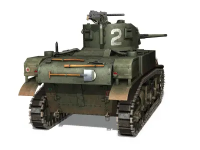 M3A1 Light Tank Stuart  156700 3D model
