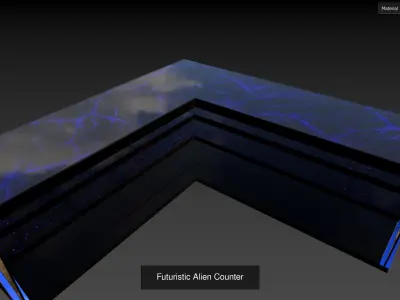 Futuristic Alien Club And Hangout Furniture 3D Model Pack