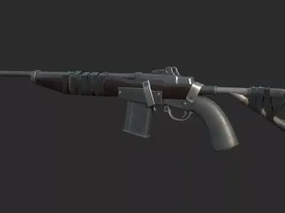Future Sci-Fi Apocalypse-Style Modular Rifle 3D model
