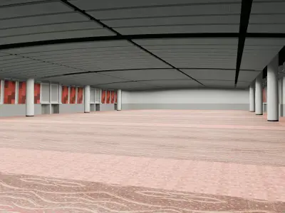 Chicago Mccormick West Building Skyline Ballroom Low-poly 3D model