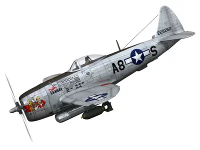 Republic P-47 Thunderbolt - Daddy Rabbit 3D model