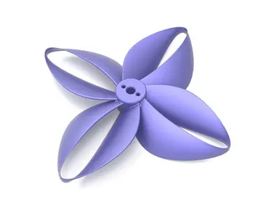 Toroidal drone propeller - 4 blades 3D print model