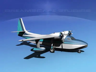 Grumman G-73 Mallard V08 3D model