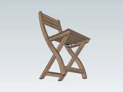 Chair outdoor foldable IKEA ASKHOLMEN 3D model