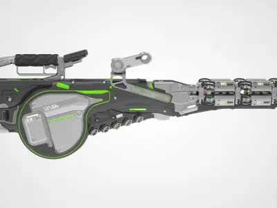 Concept Electron Pulse Cannon 3D model