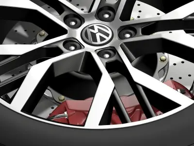 Volkswagen Golf GTI wheel 2 3D model