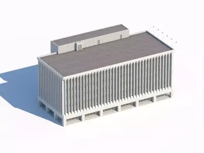 Modern Office Building Exterior 3D model