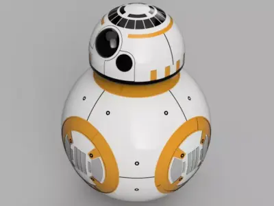 High-Quality BB-8 Astromech Droid 3D Model 3D print model