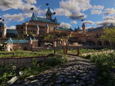 Castle Scene 3D model