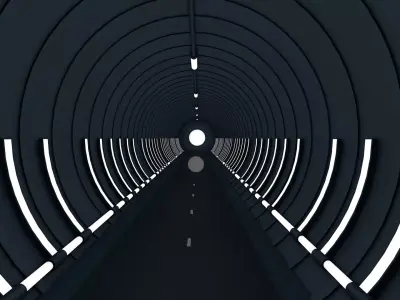 Sci fi Tunnel 3D model 64