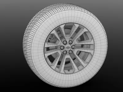 Chevrolet Silverado LTZ wheel 2017 3D model