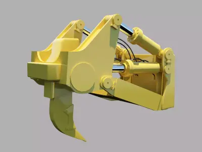 Ripper Bulldozer 3D Model 3D model