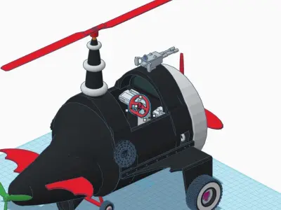 The Raven-Pulp Horror Themed Helicopter 3D print model