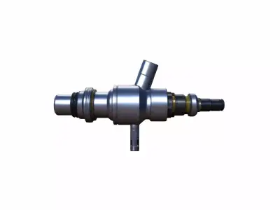 3d Model Diesel Car Engine Set Of Fuel Injector 3D model